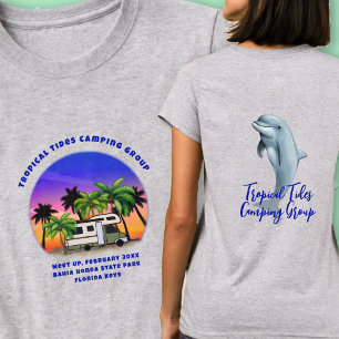 Camiseta Grupo de Acampamento Tropical Feminino Personaliza