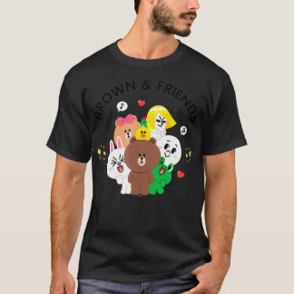 Camiseta Grupo de Amigos de Linha Marrom e Amigos