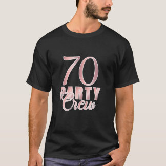 Camiseta Grupo de Amigos do BDay Aniversário Pink de 70 Par