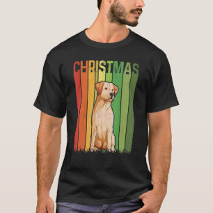 Camiseta Grupo de Cachorros do Retro Labrador de Natal Corr
