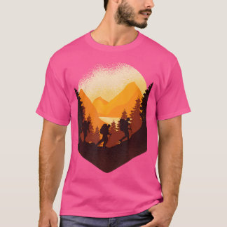 Camiseta Grupo De Caminho Na Paisagem De Montanha Legal Hik