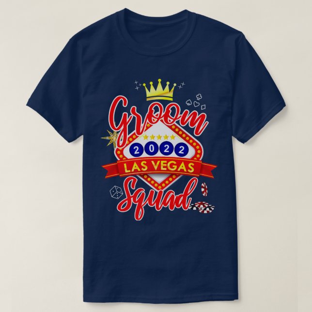 Camiseta Grupo de Despedida de Solteiro em Vegas Casado em  (Frente do Design)