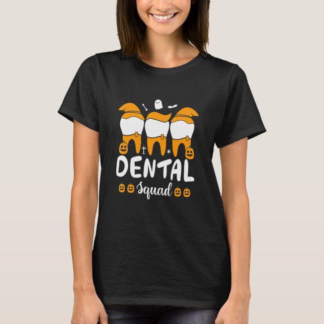 Camiseta Grupo de Equipe do Esquadrão Dental Engraçado (Frente)