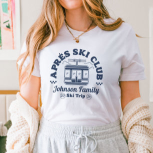 Camiseta Grupo de Esqui Personalizado da Família Apres Ski