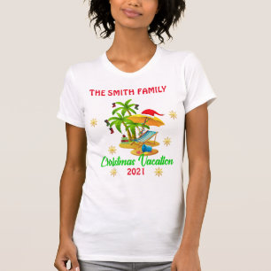 Camiseta Grupo de Férias de Cruzeiro de Natal que Combina 