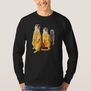 Camiseta Grupo de fotos da família Meerkat legal meerkats d