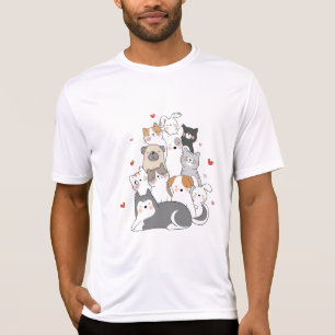 CAMISETA GRUPO DE GATOS COMPRAR DE DESIGN DE AMANTES CAT