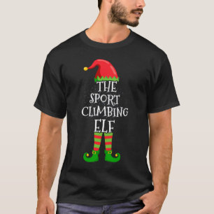 Camiseta Grupo de Natal do Esporte Escalando a Família Elf