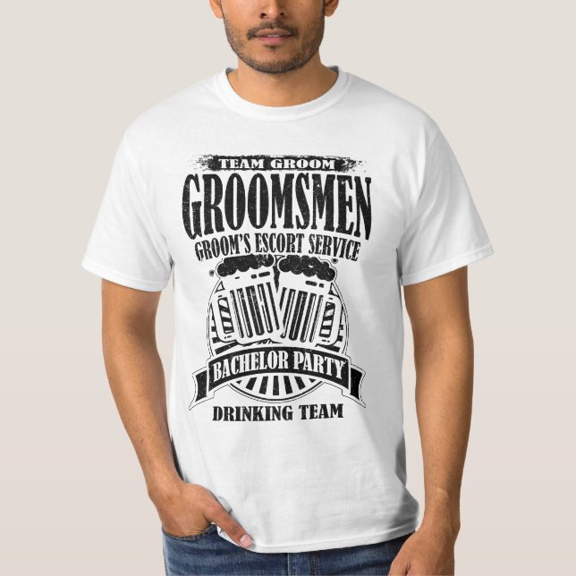 Camiseta Grupo de padrinhos de casamento do Serviço de Esco (Frente)