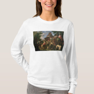 Camiseta Grupo de pastores com um cavalo