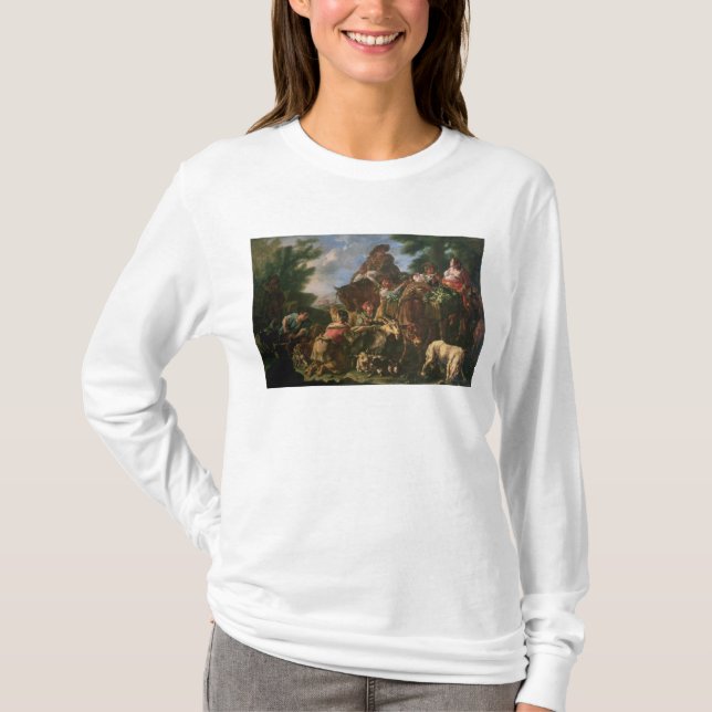 Camiseta Grupo de pastores com um cavalo (Frente)