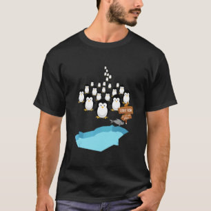 Camiseta Grupo De Pinguins Pesca Gelo Neve Legal Pinguim