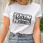 Camiseta Grupo de Presentes de Equipe Personalizada Corresp<br><div class="desc">Você quer tornar sua festa de aniversário ainda mais especial? Por que não ter umas camisas divertidas e únicas da equipe de aniversário para todos os presentes! Estas na moda e camisas coloridas colocam um sorriso em qualquer garota de aniversário ou cara de menino. Quer você esteja procurando um presente...</div>