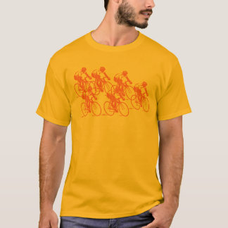 Camiseta Grupo do ciclismo, design alaranjado