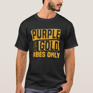 Camiseta Grupo do Dia de Jogo Purple Gold para Futebol Amer