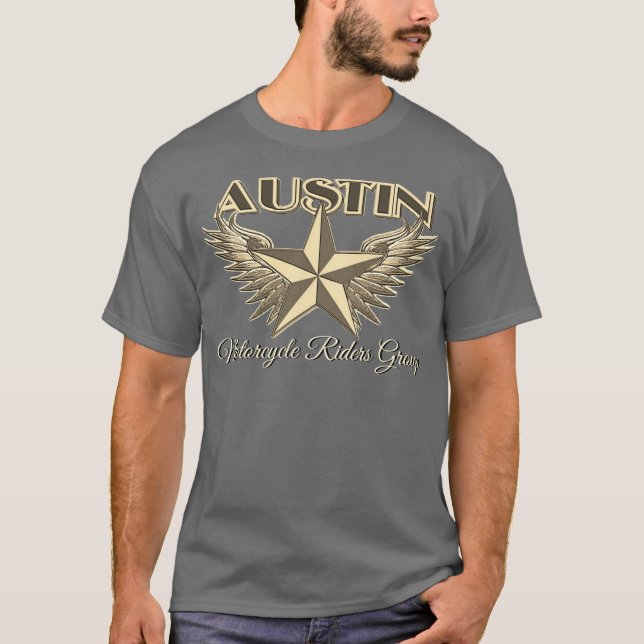 Camiseta Grupo dos cavaleiros da motocicleta de Austin (Frente)