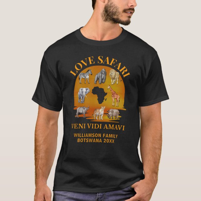 Camiseta Grupo Familiar AMA SAFARI Souvenir (Frente)