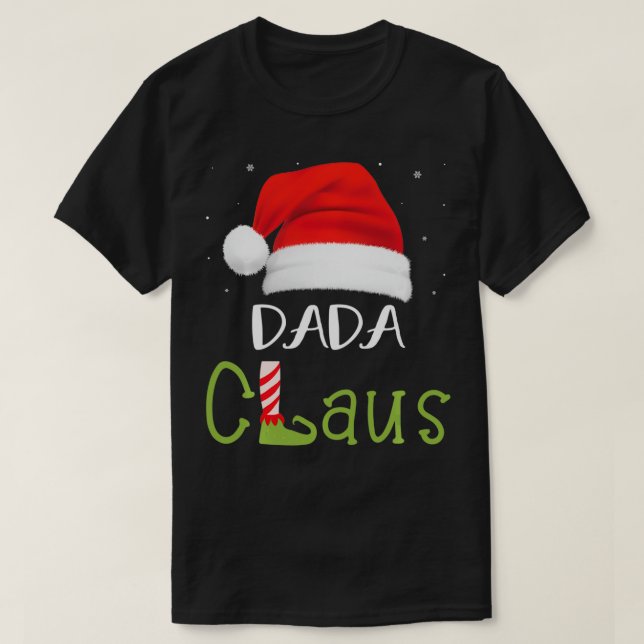 Camiseta Grupo Familiar Dada Claus Correspondendo Pajama En (Frente do Design)