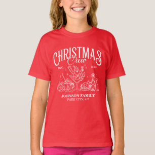 Camiseta Grupo Familiar de Combinação de Tripulação de Nata