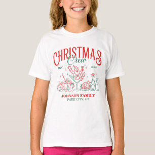 Camiseta Grupo Familiar de Combinação de Tripulação de Nata