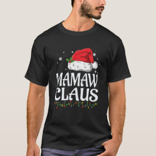 Camiseta Grupo Familiar Mamaw Claus de Natal Correspondendo