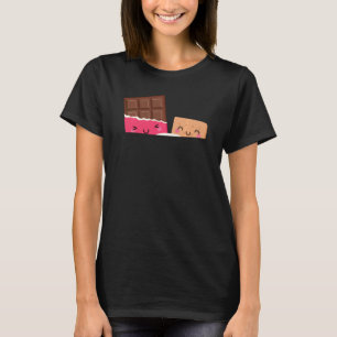 Camiseta Grupo Hug Funny Smores Chocolate Marshmallow Campi