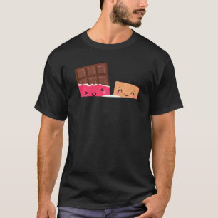 Camiseta Grupo Hug Funny Smores Chocolate Marshmallow Campi