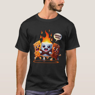 Camiseta Grupo Hug Marshmallow Campfire Smores Funny Campin