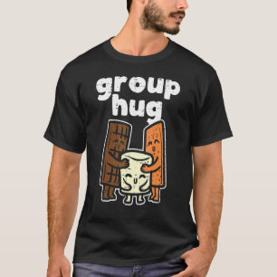 Camiseta Grupo Hug Marshmallow Smore Camping Pun Camper Fa