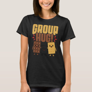 Camiseta Grupo Hug S'more Campfire Chocolate Marshmallow Ca