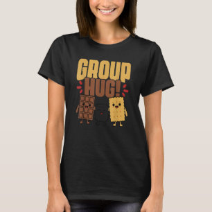 Camiseta Grupo Hug S'more Campfire Chocolate Marshmallow Ca