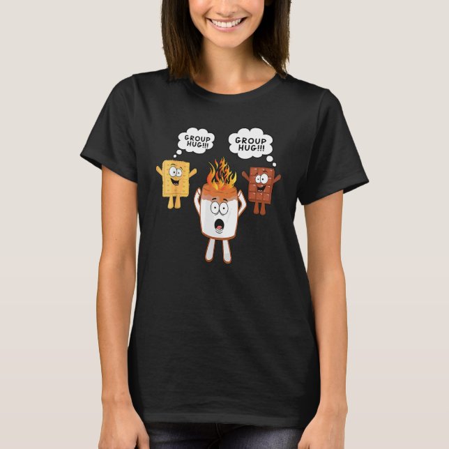 Camiseta Grupo Hug S'mores Campfire Marshmallow Chocolate S (Frente)