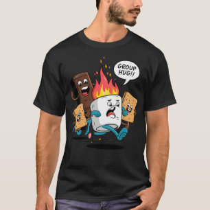 Camiseta Grupo Hug Smores Marshmallow Chocolate Boys Engraç