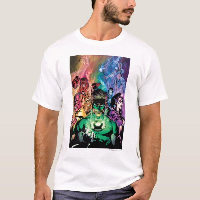 Camiseta Grupo Lanterna Corpo com Cores (Frente)