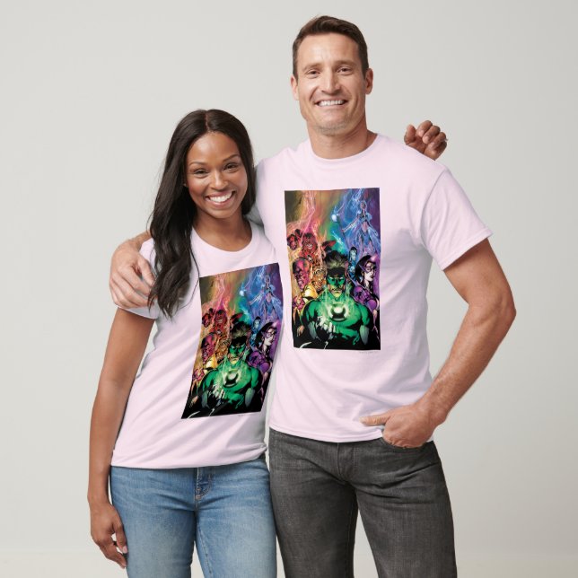 Camiseta Grupo Lanterna Corpo com Cores (Unissex)