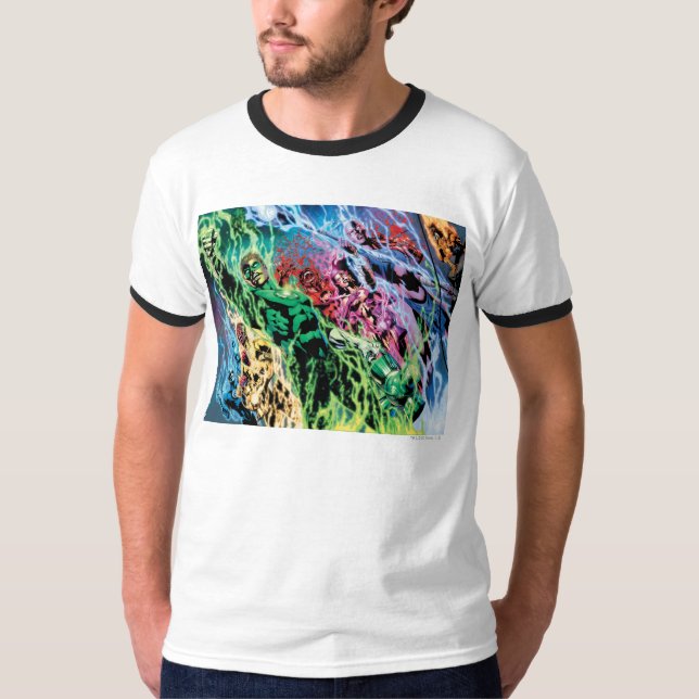 Camiseta Grupo Lanterna Verde - Cor (Frente)