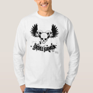 Camiseta Grupo Longsleeve do crânio