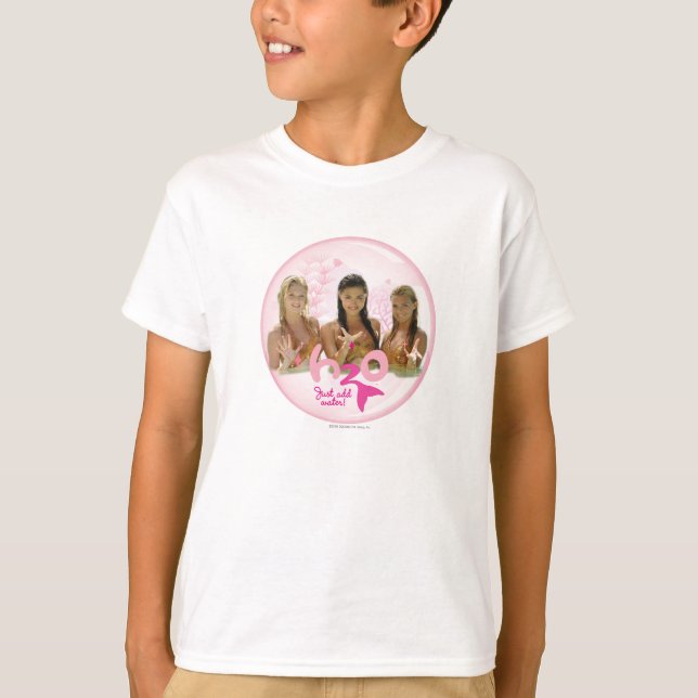 Camiseta Grupo na bolha cor-de-rosa (Frente)