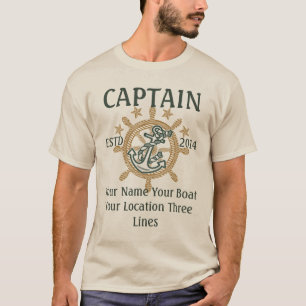 Camiseta Grupo personalizado do capitão do capitão primei