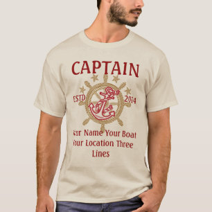 Camiseta Grupo personalizado do capitão do capitão primeiro