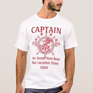 Camiseta Grupo personalizado do capitão do capitão primeiro
