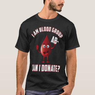 Camiseta Grupo Sanguíneo AB Dádiva Negativa De Sangue Dia d