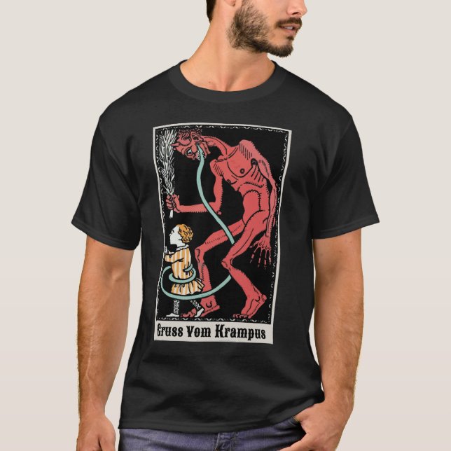 Camiseta Gruss Vom Krampus Greetings From Christmas Demon 5 (Frente)