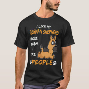 Camiseta GSD010 - Eu Gosto Mais Do Meu German shepherd Do Q