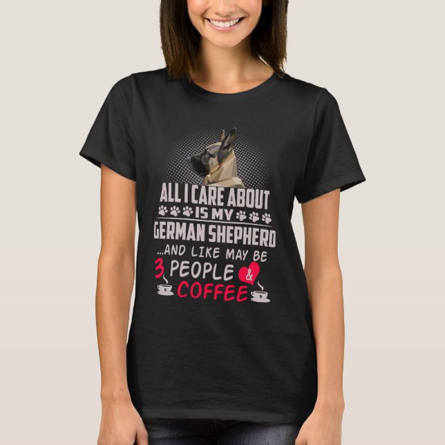 Camiseta GSD045 - Só Me Preocupo Com O Meu German shepherd  (Frente)