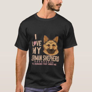 Camiseta GSD055 - Adoro o meu German shepherd É Humanos que