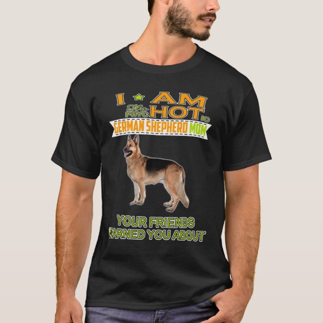 Camiseta GSD058 - Eu sou a German shepherd psicótica Yo (Frente)