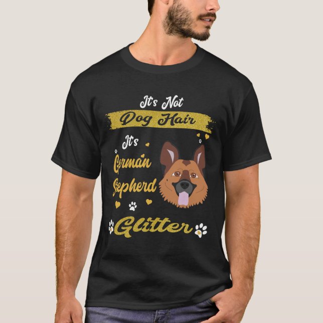 Camiseta GSD064 - Não é Cabelo de Cachorro É German shepher (Frente)