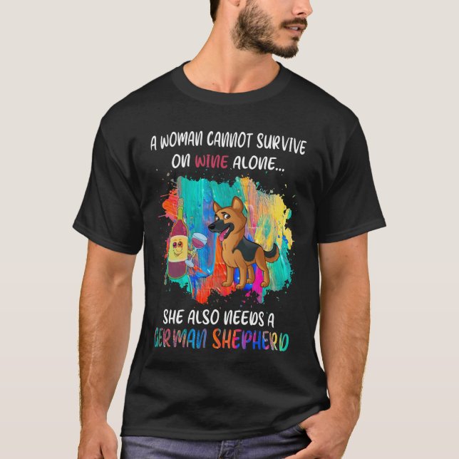 Camiseta GSD073 - Uma Mulher Não Pode Sobreviver Apenas Ao  (Frente)