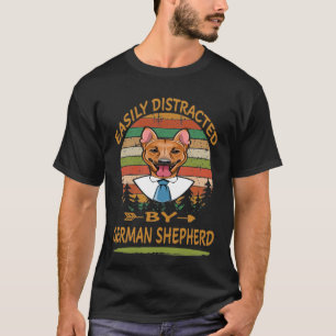 Camiseta GSD110 - Facilmente distraído pela vírgula do Germ